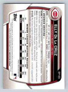 lot 59A image: Elly De La Cruz RC 2023 Bowman #BP-65 Rookie Baseball Card