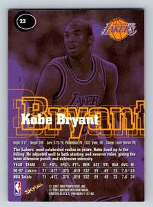 lot 73A image: Kobe Bryant 2nd Year 1997 Skybox Premium #23 Basketball Card