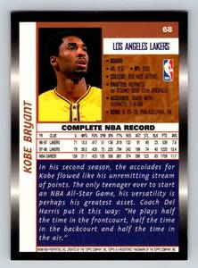 lot 81A image: Kobe Bryant 3rd Year 1998 Topps Bronze #68 Basketball Card