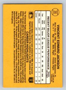 lot 39B image: Bo Jackson RC 1987 Donruss Rated Rookie #35 Rookie Baseball Card