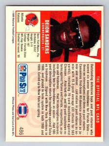 lot 52B image: Deion Sanders RC 1989 Proset #486 Rookie Football Card