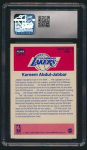 lot 12B image: Kareem Abdul-Jabbar 1986-97 Fleer Stickers #1 CSG Graded 6.5 ExNM Vintage Basketball Card