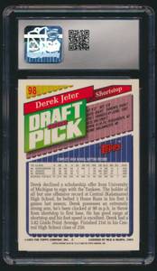 lot 18B image: Derek Jeter 2001 Topps Through the Years Reprints #50 CSG Graded 8.5 NMMint Baseball Card