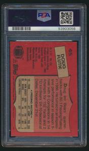 lot 21B image: Doug Flutie RC PSA Graded 7 NM 1987 Topps #45 Vintage Football Card Rookie