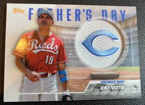 lot 42A image: Joey Votto Fathers Day Commemorative Team Patch 2023 Topps #FD-JV Baseball Card
