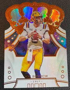 lot 45A image: Joe Burrow RC Die Cut 2020 Chronicles Draft Picks Crown Royale #1 Rookie Football Card