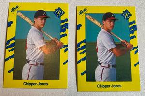 lot 50A image: Chipper Jones 2 Card RC  Lot - Rookie Baseball Cards