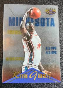 lot 52A image: Kevin Garnett RC 1996 Classic Clear Assers #10 Rookie Minnesota Timberwolves Basketball Card