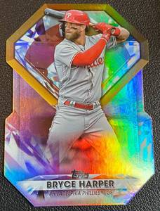 lot 58A image: Bryce Harper Die Cut Foil 2022 Topps Diamond Grears #DGDC-70 Baseball Card