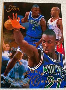 lot 90A image: Kevin Garnett RC 1996 Fleer Skybox Flair #206 Rookie Minnesota Timberwolves Basketball Card