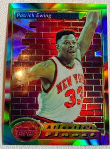 lot 94A image: Patric Ewing 1994 Topps Finest Refractor #90, RARE Basketball Card