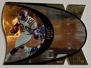 lot 95A image: Cris Carter Gold Die Cut 1996 Upper Deck SPx #15 Minnesota Vikings Football Card