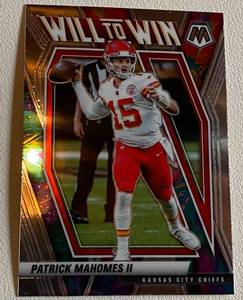 lot 104A image: Patrick Mahomes Mosaic Insert 2021 Will to Win #WW-2 Football Card