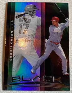 lot 109A image: Shohei Ohtani Foil Thick Stock 2021 Chronicles Black #10 Baseball Card