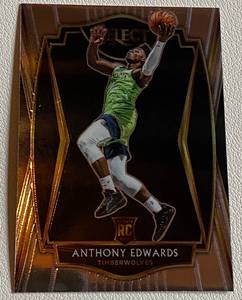 lot 126A image: Anthony Edwards RC 2021 Select Premier Level #169 Rookie Minnesota Timberwolves Basketball Card