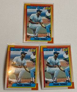 lot 137A image: Frank Thomas (3) RC Lot - 1990 Topps #414 Rookie Baseball Cards