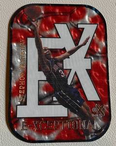 lot 144A image: 2000 Skybox EX Stephon Marbury #8 - Tough Insert Basketball Card