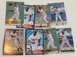 lot 148A image: Torii Hunter (8) RC Lot Minnesota Twins Rookie Baseball Cards