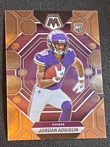 lot 151A image: Jordan Addison RC 2023 Mosaic Prizm #337 Rookie Minnesota Vikings Football Card