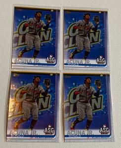 lot 154A image: Ronald Acuna 4 Card 2019 Topps Update All-Star Game #US220 Baseball Cards