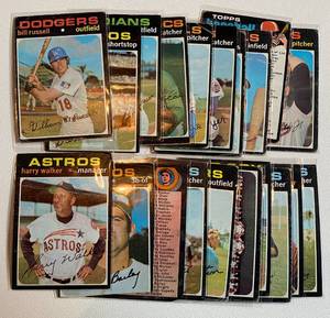 lot 182A image: 1971 Topps 20 Card Vintage Baseball Lot