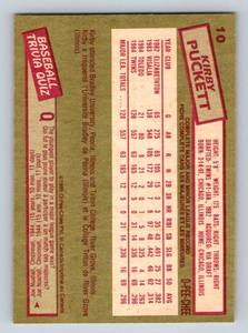 lot 20C image: Kirby Puckett O-Pee-Chee Rare RC 1985 #10 Vintage Rookie Minnesota Twins Baseball Card