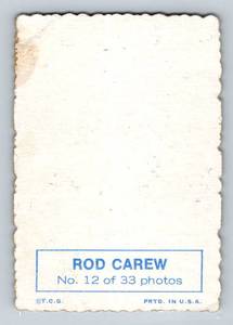 lot 41C image: Rod Carew 1969 Topp Deckle Edge #12 Vintage Minnesota Twins Baseball Card