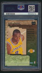 lot 8C image: Kobe Bryant RC PSA Graded 8 NM-MT 1996 Skybox Premium #55 Rookie Basketball Card