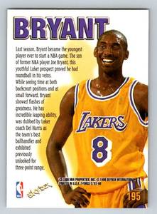 lot 23D image: Kobe Bryant 1998 Skybox Z Force Zupermen #195 Basketball Card