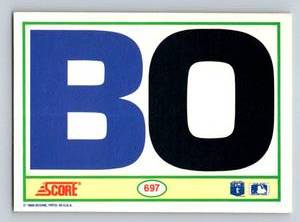 lot 32D image: 1990 Score Bo Jackson Iconic Shoulder Pads #697 Baseball Card