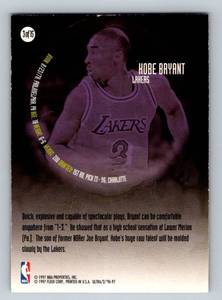 lot 57D image: Kobe Bryant 1996-97 Fleer Ultra All-Rookie #3 Insert Basketball Card
