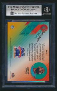 lot 6D image: 2021 Upper Deck Space Jam Lebron James Mega Green, numbered 475599 #A1 BGS Graded 9 Mint Basketball Card