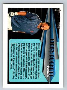 lot 99F image: Kirby Puckett Topps Black Gold #40 Minnesota Twins Baseball Card