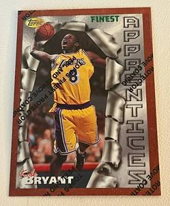 lot 18C image: Kobe Bryant RC 1996 Topps Finest Aprentices #74 Rookie Basketball Card