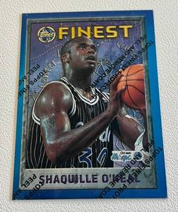 lot 55D image: Shaquille ONeal 1996 Topps Finest #32 Basketball Card