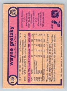 lot 22H image: Wayne Gretzky 1982 O-Pee-Chee #106 Vintage Hockey Card