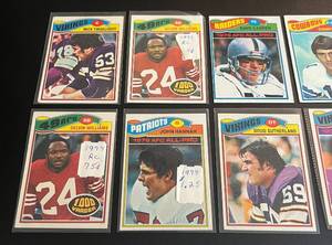 lot 85E image: 1977 Topps Football Rookies and Stars 11 Card lot - (2) Danny White RCs, Dan Fouts, Dave Casper RC, (2) Delvin Williams RCs, Pat Haden RC, Alan Page, Tingelhoff Vintage Football Cards