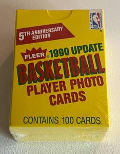 lot 149F image: 1990 Fleer Update Basketball Set - Factory Sealed 100 Cards