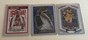 lot 26H image: LeBron James 3 Card Basketball Lot