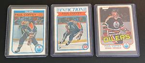 lot 71H image: Paul Coffey 3 Card Hockey RC Lot