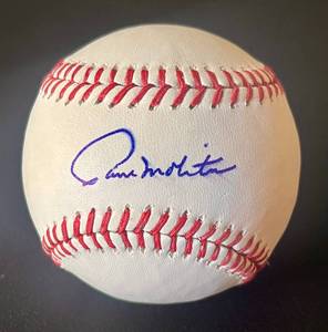 lot 19G image: Paul Molitor Signed Rawlings OMLB Selig Baseball With Cube - no COA - Minnesota Twins