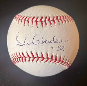 lot 29G image: Dan Gladden Signed Rawlings OMLB Selig Baseball With Cube - no COA - Minnesota Twins