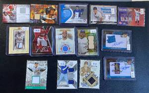 lot 10 image: Huge Lot of 13 Relic, Auto, and Numbered Baseball Cards with Stars