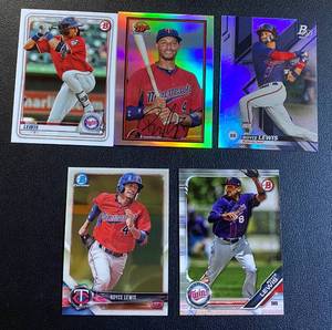 lot 69B image: Royce Lewis 5 RC Lot Minnesota Twins Rookie Baseball Cards