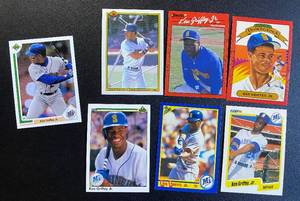 lot 72B image: Ken Griffey Jr. 7 Card Lot, Many 2nd Year Cards, Baseball