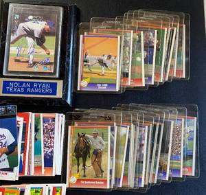 lot 56B image: Nolan Ryan 85 Baseball Card and Plaque Lot