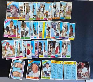 lot 24B image: 1966 Topps Baseball - 50 Card Lot, varying condition - Includes Walt Alson, Rusty Staub, Richie Allen, Checklists, and more
