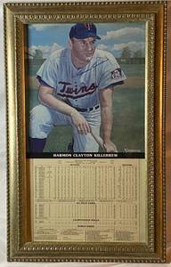 lot 5G image: Harmon Killebrew Signed Poster with PSA LOA Cope Enterprises Posters Collection 12x19 Framed Minnesota Twins Autograph