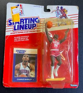 lot 25G image: Carles Barkley 1988 Starting Lineup Figure In Package with Card Basketball NBA -RARE