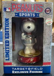 lot 52G image: Minnesota Twins Target Field Exclusive Peanuts Snoopy Figure - New In Box - Baseball